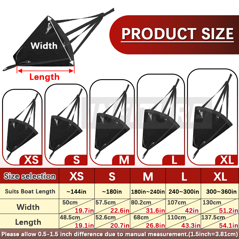 18-53 ''mar drogue âncora flut - Fishing Kayak Anchor avaliação e preço