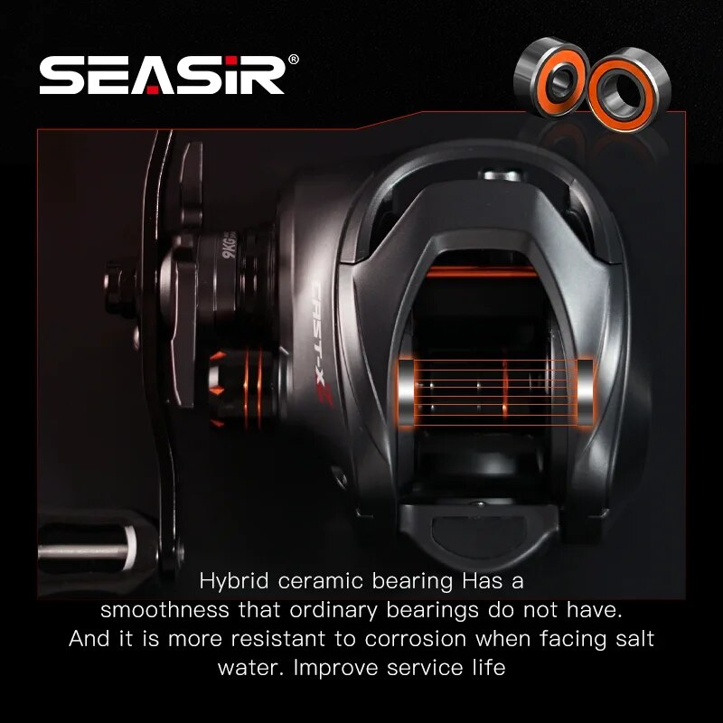 SEASIR Cast X2 Baitcasting Ree - Kastking Reel Zephyr avaliação e preço